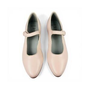 Ruby Label Blush Pink Leather Mary Jane Ballet Flats Pointed Toe EU 38